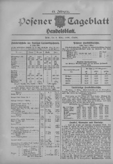 Posener Tageblatt. Handelsblatt 1906.03.06 Jg.45