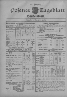 Posener Tageblatt. Handelsblatt 1906.03.09 Jg.45