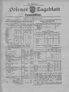 Posener Tageblatt. Handelsblatt 1906.03.16 Jg.45