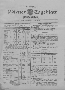 Posener Tageblatt. Handelsblatt 1906.03.19 Jg.45