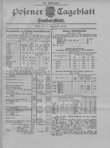 Posener Tageblatt. Handelsblatt 1906.03.23 Jg.45