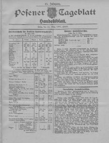 Posener Tageblatt. Handelsblatt 1906.03.24 Jg.45