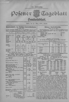 Posener Tageblatt. Handelsblatt 1906.03.27 Jg.45