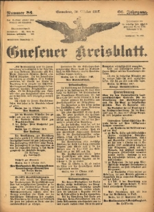 Gnesener Kreisblatt 1917.10.20 Jg.66 Nr84