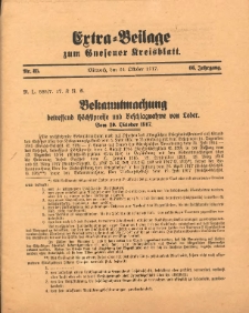 Extra-Beilage zum Gnesener Kreisblatt 1917.10.24 Nr85