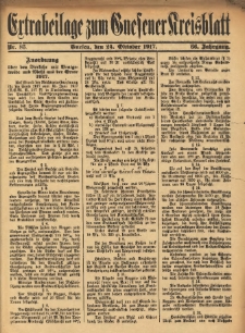 Extrabeilage zum Gnesener Kreisblatt 1917.10.24 Nr85