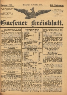 Gnesener Kreisblatt 1917.10.27 Jg.66 Nr86