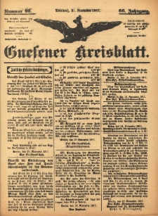 Gnesener Kreisblatt 1917.11.21 Jg.66 Nr93