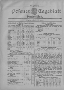 Posener Tageblatt. Handelsblatt 1906.04.03 Jg.45
