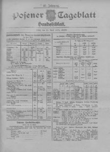 Posener Tageblatt. Handelsblatt 1906.04.25 Jg.45
