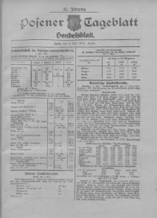 Posener Tageblatt. Handelsblatt 1906.05.03 Jg.45