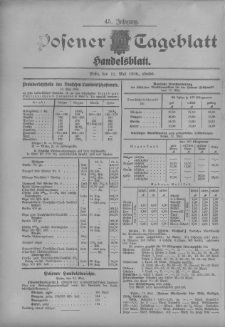 Posener Tageblatt. Handelsblatt 1906.05.11 Jg.45