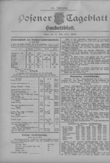 Posener Tageblatt. Handelsblatt 1906.05.12 Jg.45