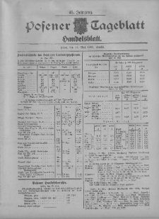 Posener Tageblatt. Handelsblatt 1906.05.16 Jg.45
