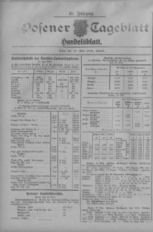 Posener Tageblatt. Handelsblatt 1906.05.18 Jg.45