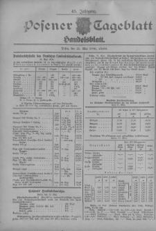 Posener Tageblatt. Handelsblatt 1906.05.21 Jg.45