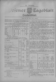 Posener Tageblatt. Handelsblatt 1906.05.26 Jg.45