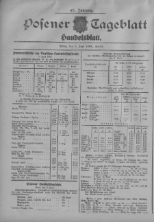 Posener Tageblatt. Handelsblatt 1906.06.08 Jg.45