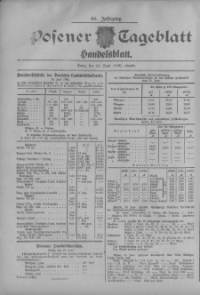 Posener Tageblatt. Handelsblatt 1906.06.13 Jg.45