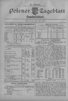 Posener Tageblatt. Handelsblatt 1906.06.19 Jg.45