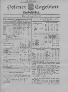 Posener Tageblatt. Handelsblatt 1906.06.22 Jg.45