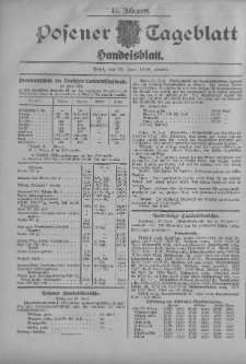 Posener Tageblatt. Handelsblatt 1906.06.23 Jg.45