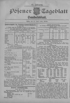 Posener Tageblatt. Handelsblatt 1906.06.26 Jg.45