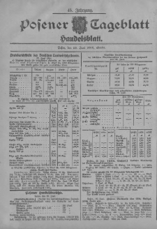 Posener Tageblatt. Handelsblatt 1906.06.29 Jg.45