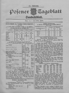 Posener Tageblatt. Handelsblatt 1906.07.03 Jg.45