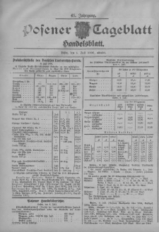 Posener Tageblatt. Handelsblatt 1906.07.04 Jg.45