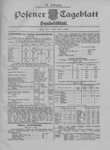 Posener Tageblatt. Handelsblatt 1906.07.09 Jg.45