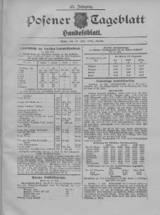 Posener Tageblatt. Handelsblatt 1906.07.12 Jg.45