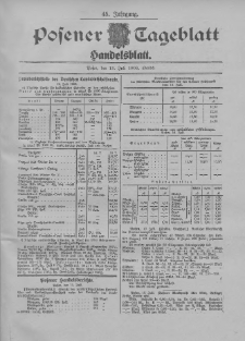 Posener Tageblatt. Handelsblatt 1906.07.13 Jg.45