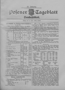 Posener Tageblatt. Handelsblatt 1906.07.14 Jg.45