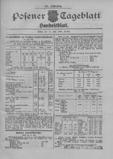 Posener Tageblatt. Handelsblatt 1906.07.16 Jg.45