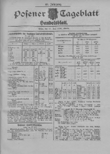 Posener Tageblatt. Handelsblatt 1906.07.18 Jg.45