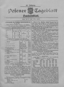 Posener Tageblatt. Handelsblatt 1906.07.21 Jg.45