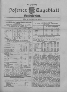 Posener Tageblatt. Handelsblatt 1906.07.24 Jg.45