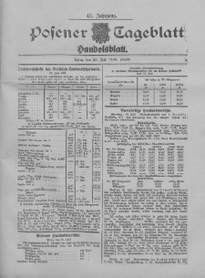 Posener Tageblatt. Handelsblatt 1906.07.26 Jg.45