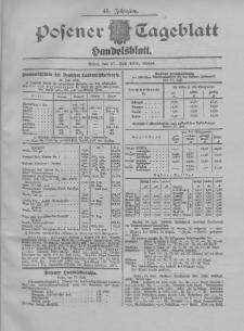 Posener Tageblatt. Handelsblatt 1906.07.27 Jg.45
