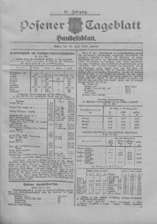 Posener Tageblatt. Handelsblatt 1906.07.30 Jg.45