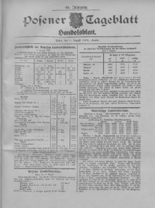 Posener Tageblatt. Handelsblatt 1906.08.02 Jg.45
