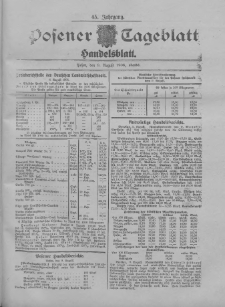 Posener Tageblatt. Handelsblatt 1906.08.09 Jg.45