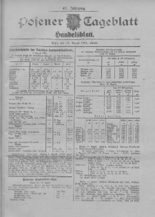 Posener Tageblatt. Handelsblatt 1906.08.10 Jg.45