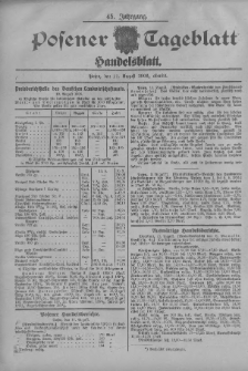 Posener Tageblatt. Handelsblatt 1906.08.11 Jg.45