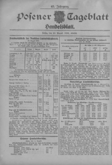 Posener Tageblatt. Handelsblatt 1906.08.14 Jg.45