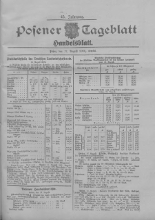 Posener Tageblatt. Handelsblatt 1906.08.17 Jg.45