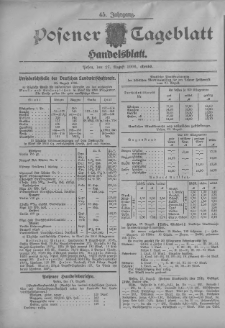 Posener Tageblatt. Handelsblatt 1906.08.27 Jg.45