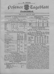 Posener Tageblatt. Handelsblatt 1906.08.28 Jg.45