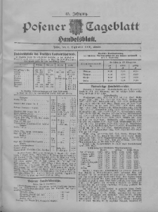 Posener Tageblatt. Handelsblatt 1906.09.06 Jg.45